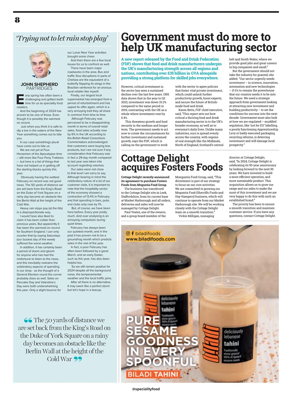 Speciality Food Preview Pages