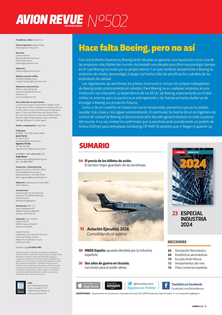 Avion Revue Internacional Preview Pages