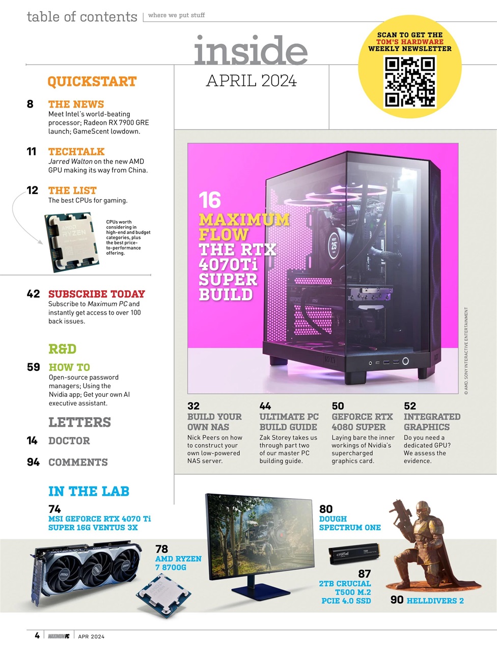 Maximum Pc Magazine April 2024 Back Issue Maximum Pc Magazine April 2024 Back Issue