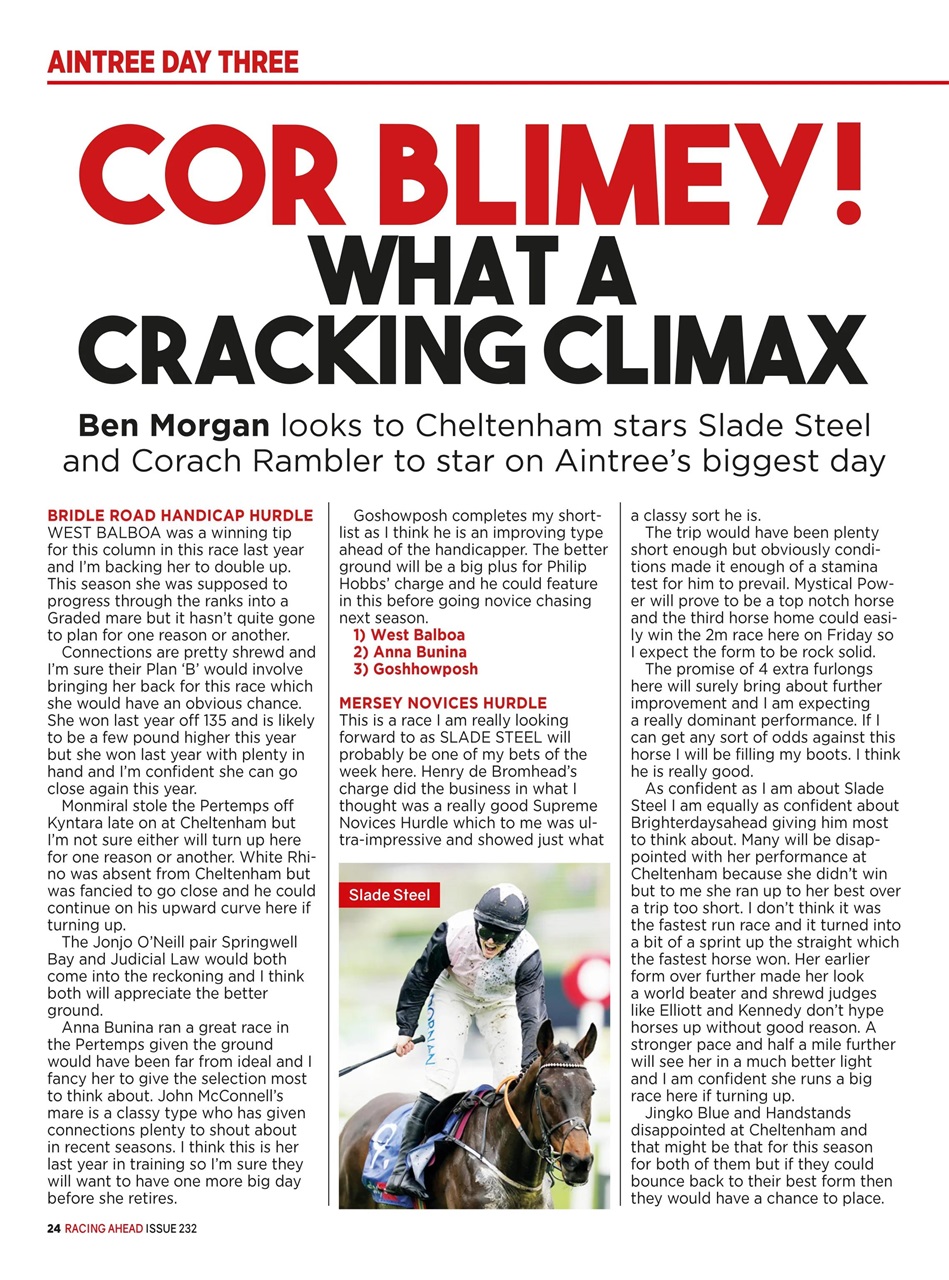Racing Ahead Preview Pages