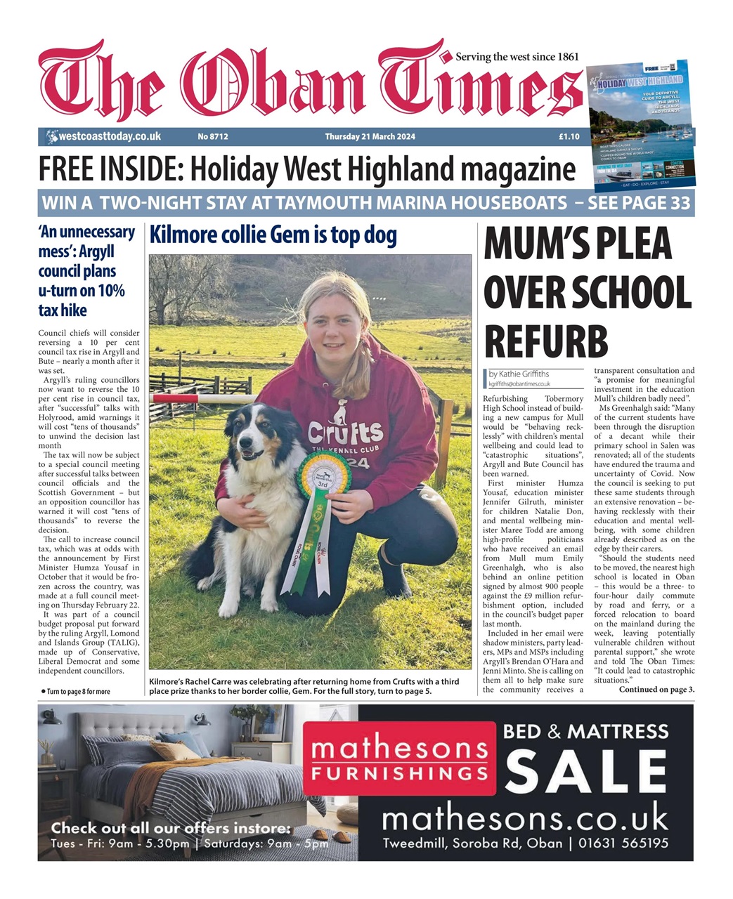 The Oban Times & Lochaber Times Preview Pages