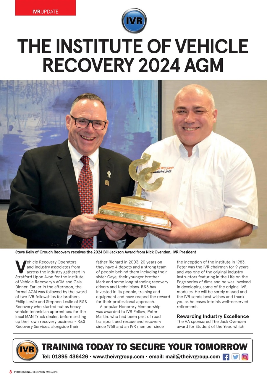 Professional Recovery Magazine Preview Pages