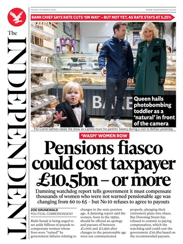 The Independent Daily Edition Newspaper issue Friday, March 22, 2024