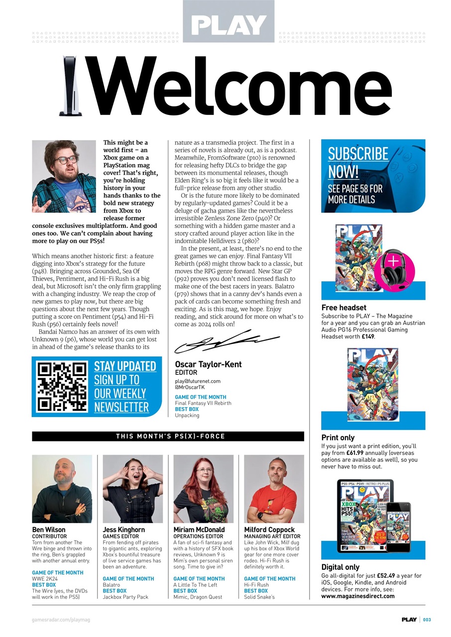 PLAY Magazine Preview Pages