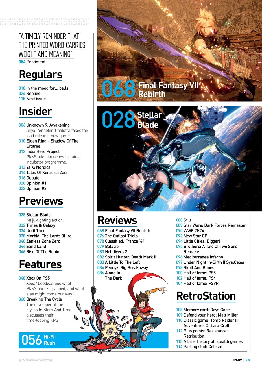PLAY Magazine Preview Pages