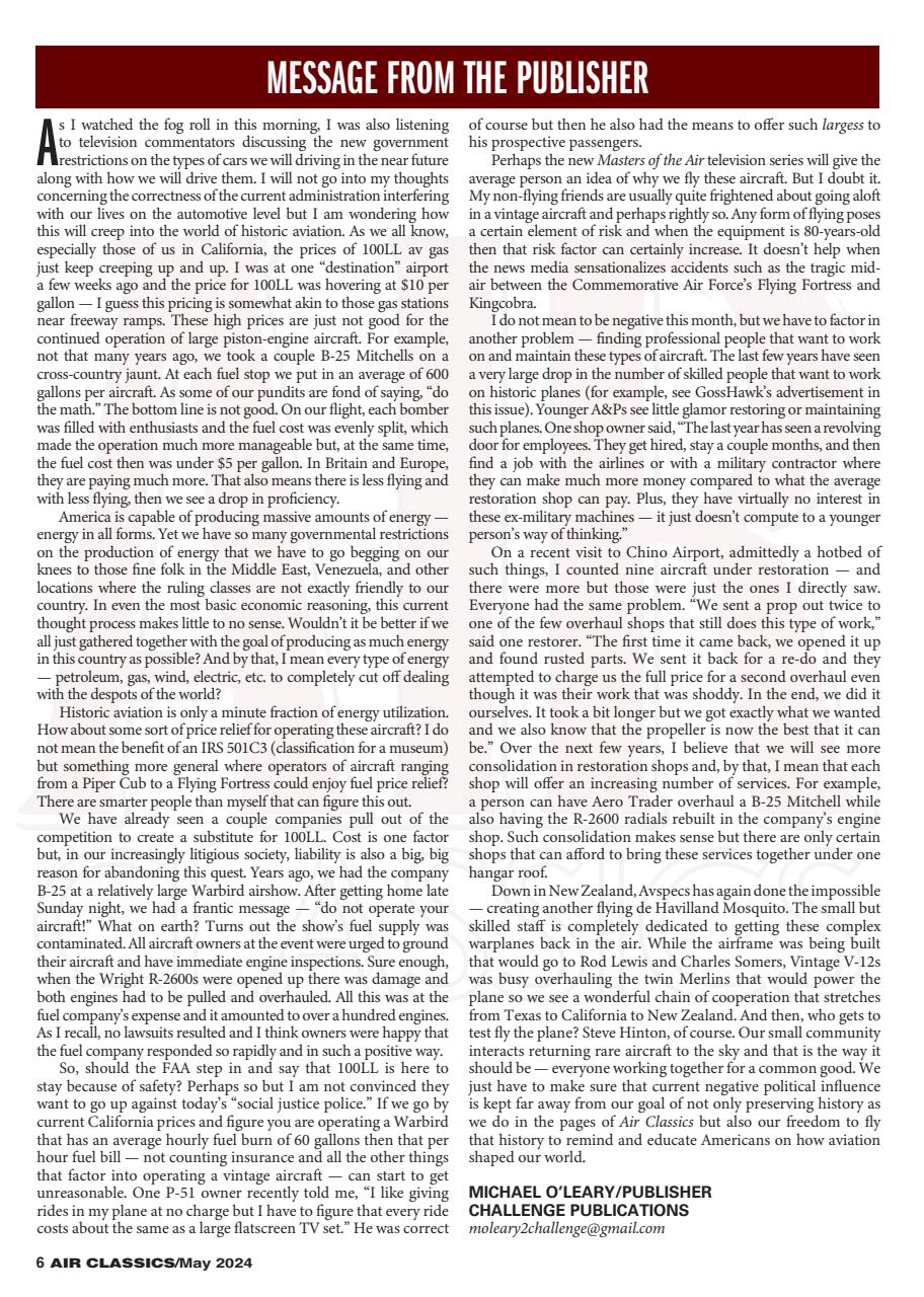 Air Classics - Where History Flies Preview Pages