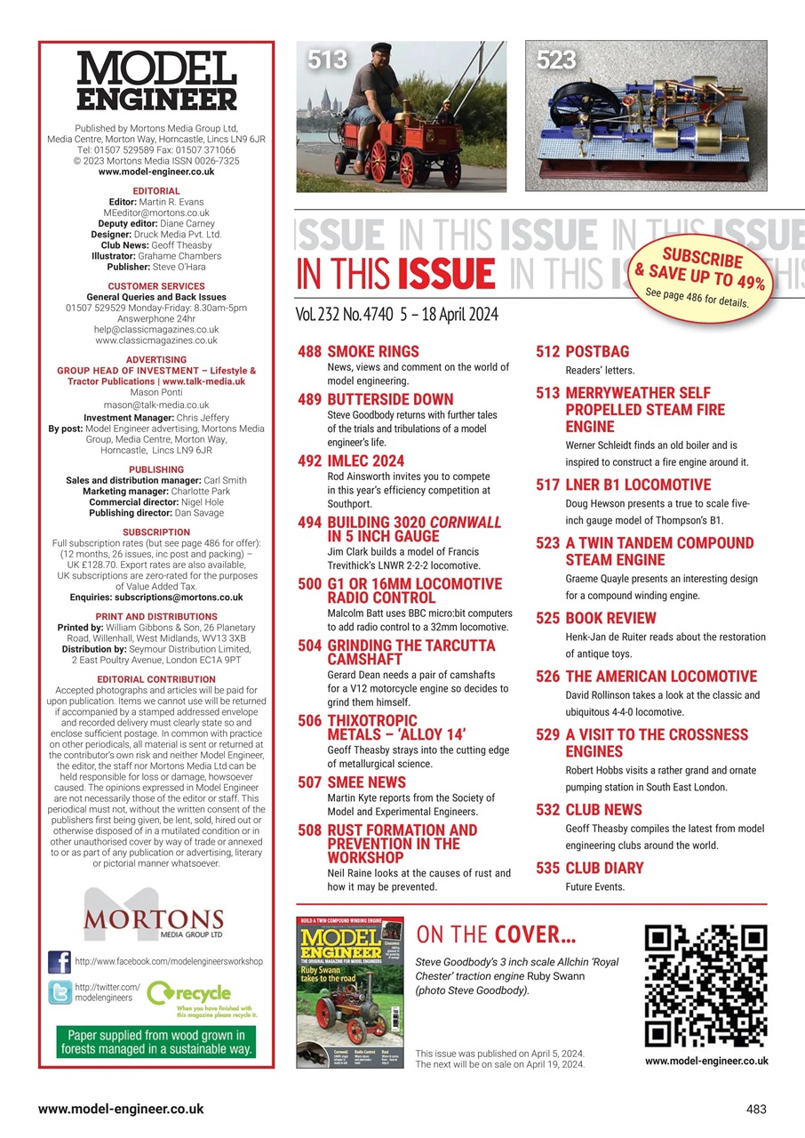 Model Engineer Preview Pages