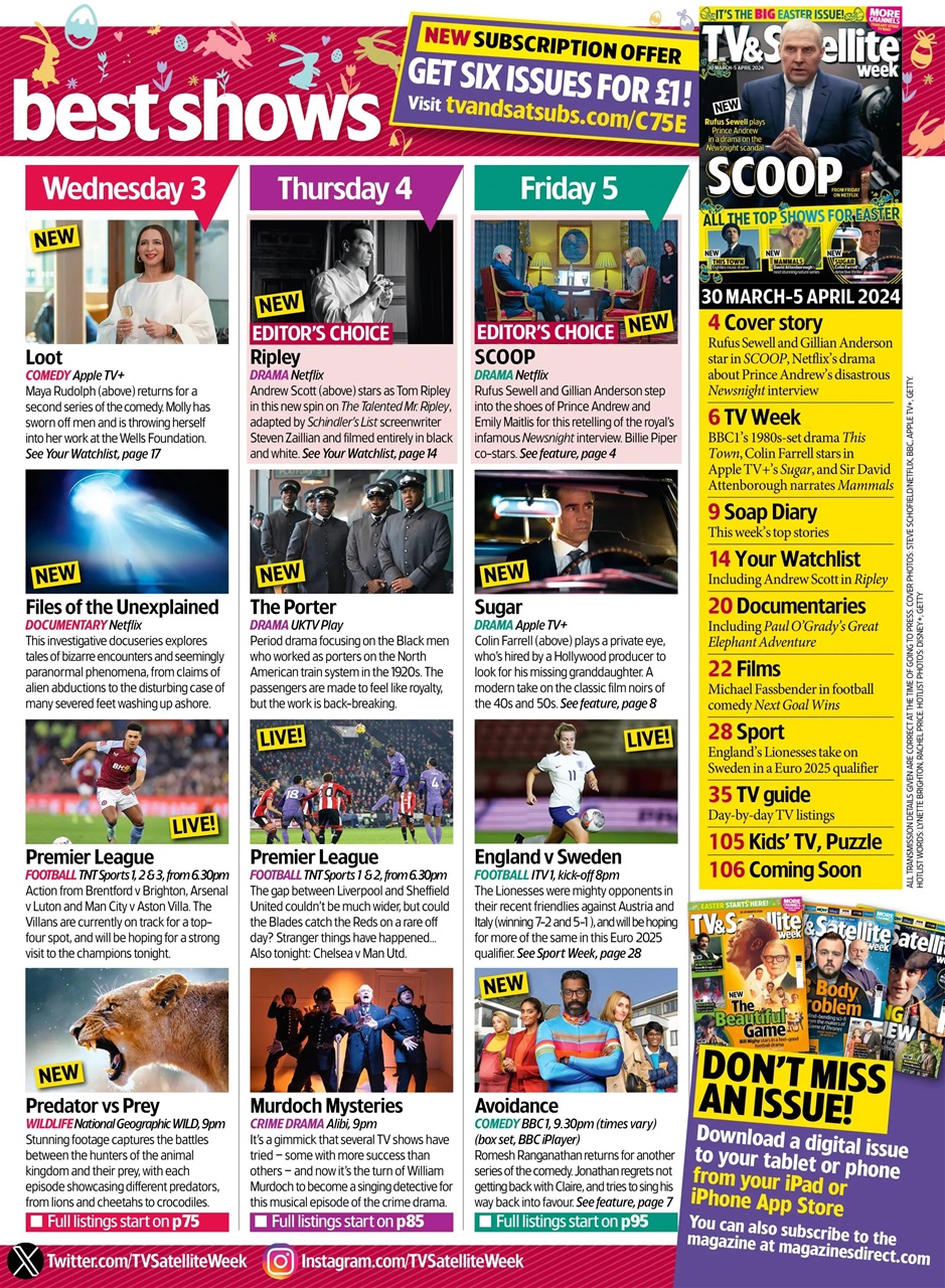 TV & Satellite Week Preview Pages