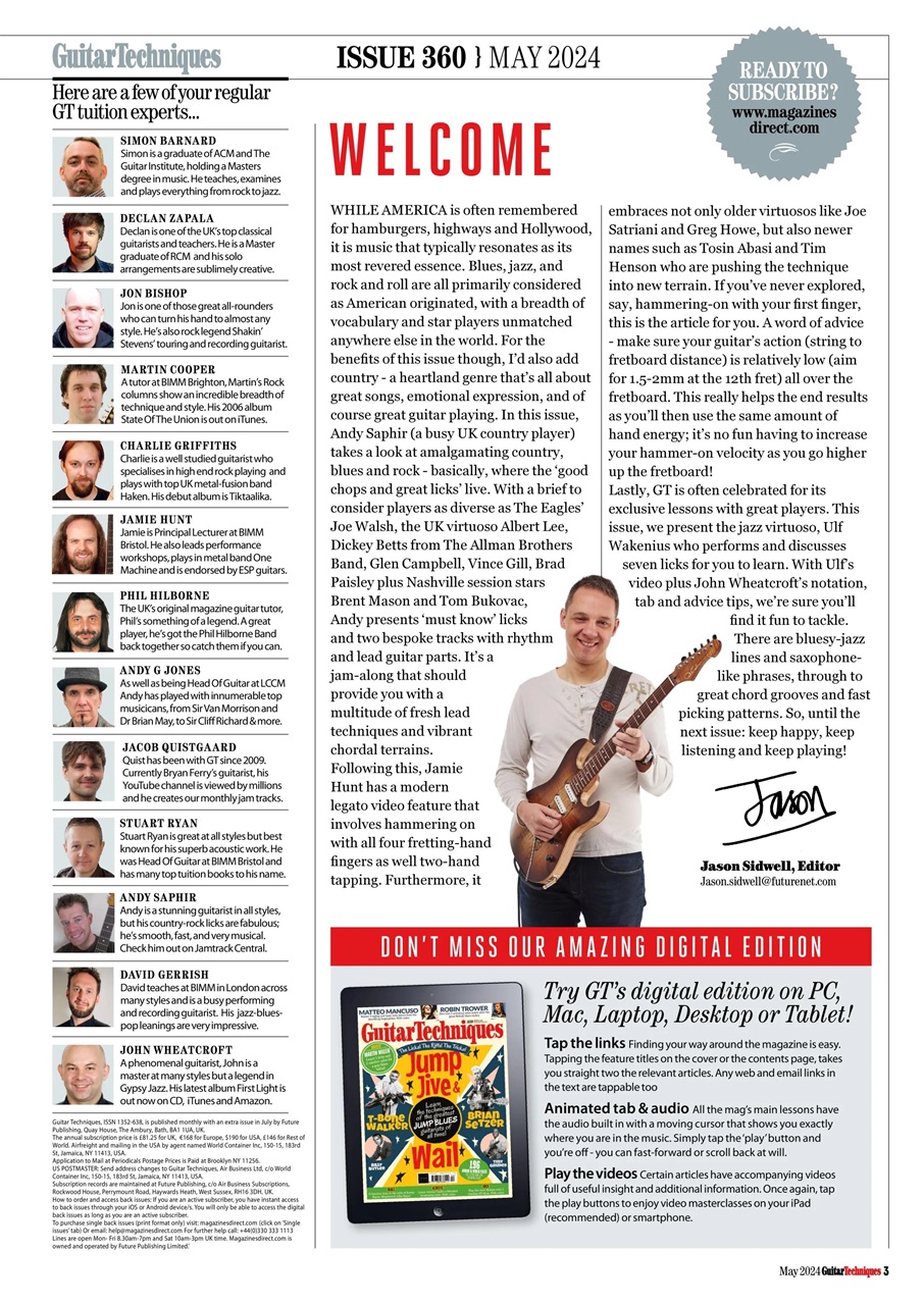 Guitar Techniques Preview Pages