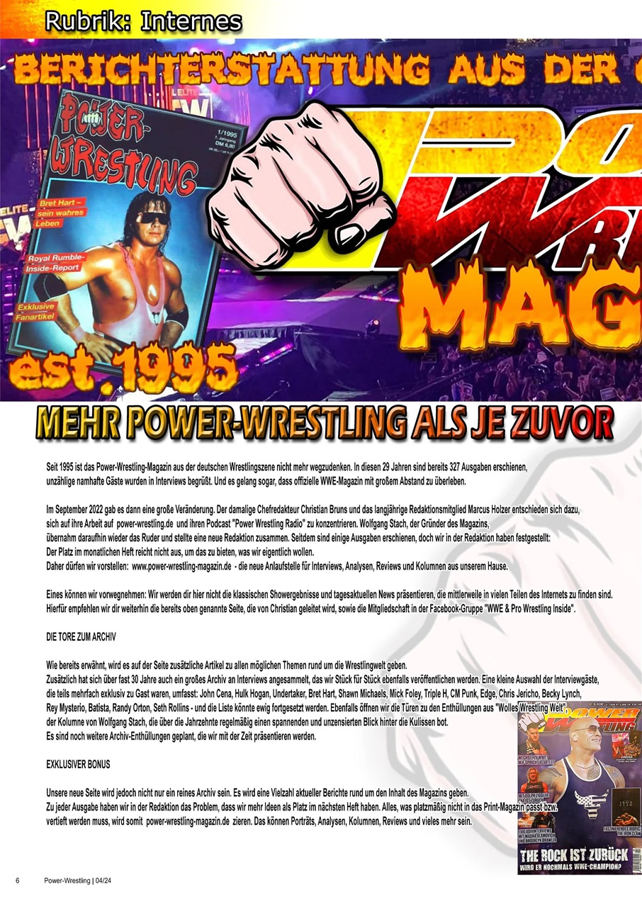 Power-Wrestling Preview Pages