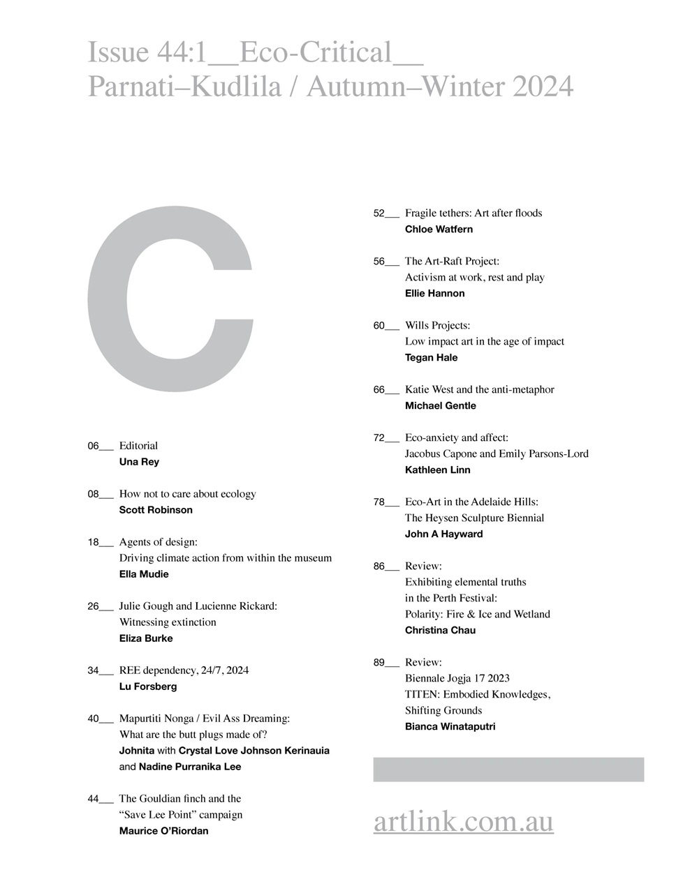 Artlink Magazine Preview Pages