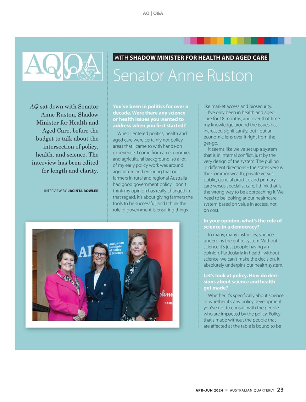 AQ: Australian Quarterly Preview Pages