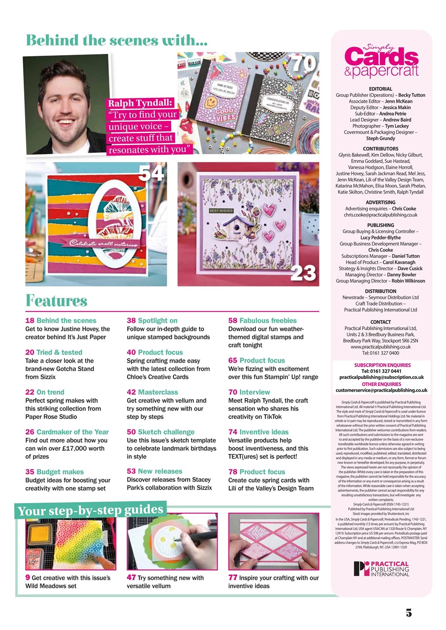Simply Cards & Papercraft Preview Pages