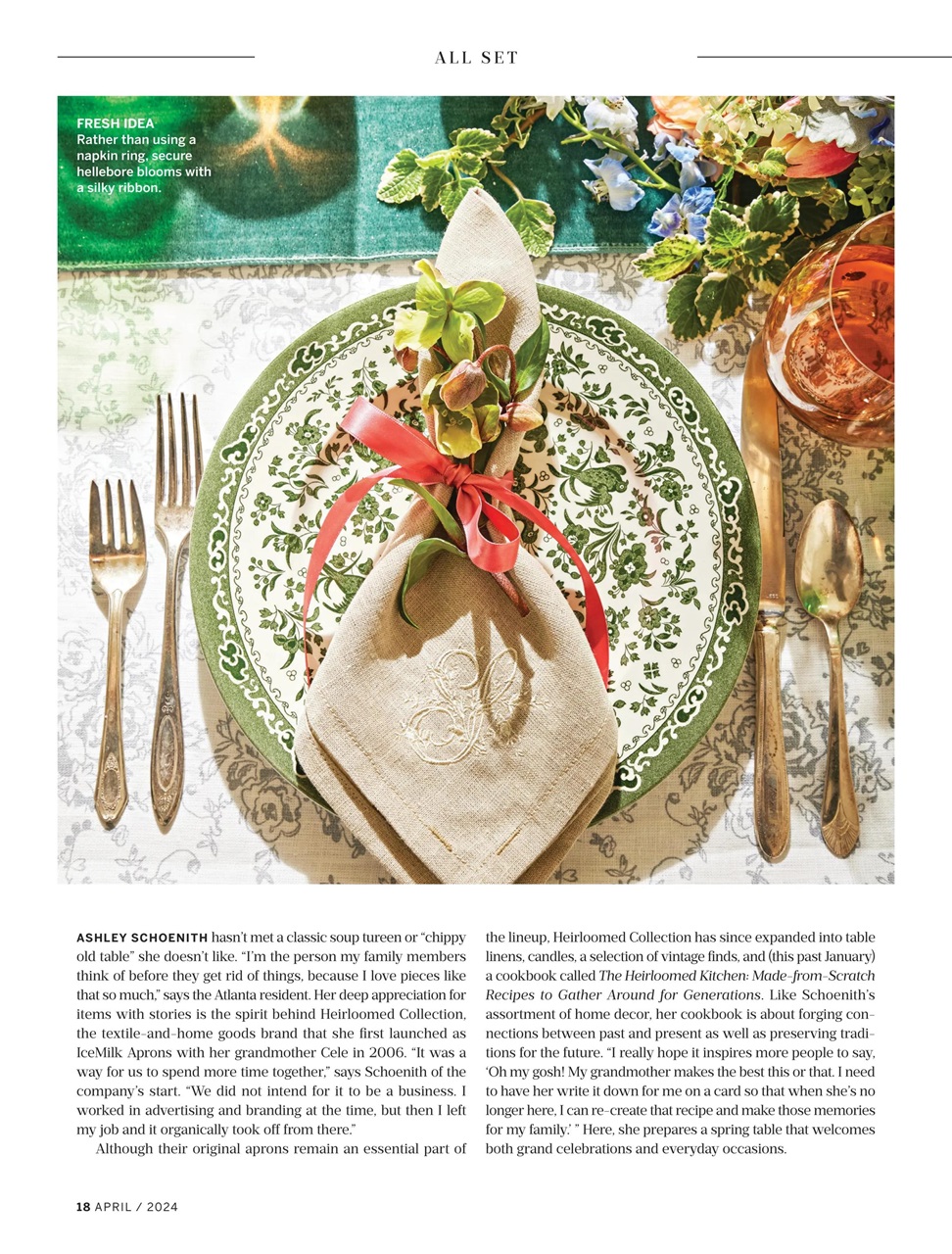 Southern Living Magazine April 2024 Back Issue