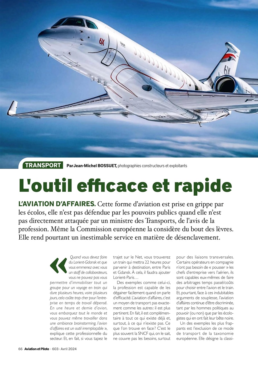 Aviation et Pilote Magazine - Avril 2024 Back Issue