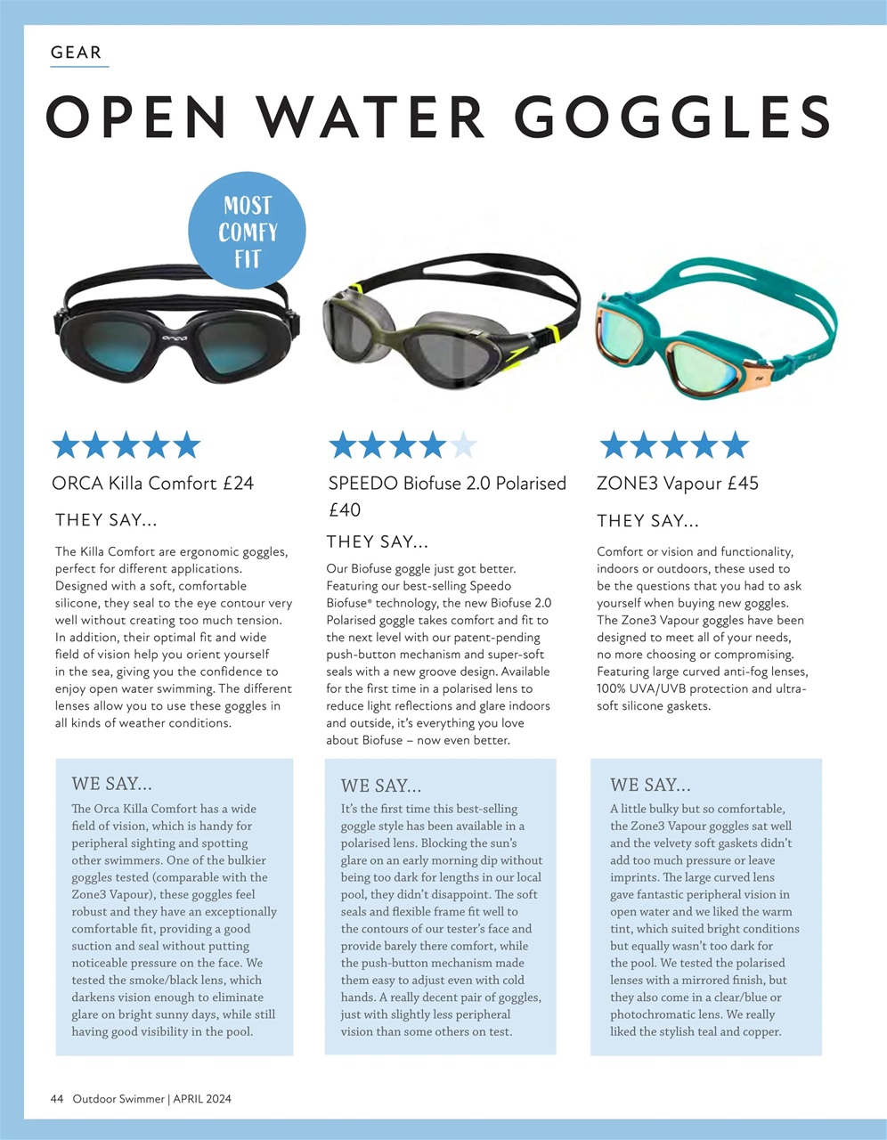 Outdoor Swimmer Preview Pages