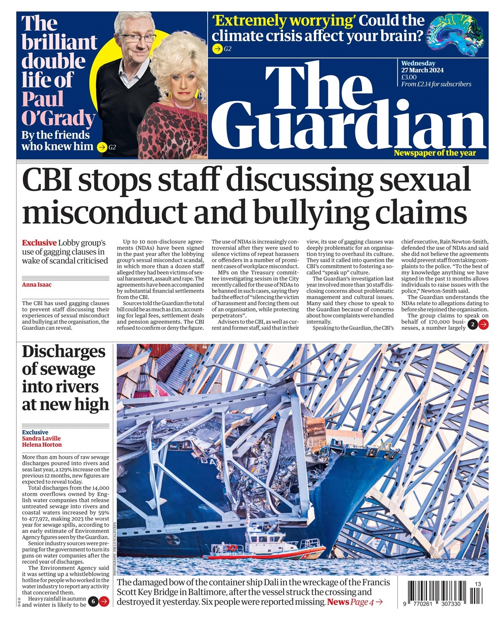 The Guardian Newspaper Preview Pages