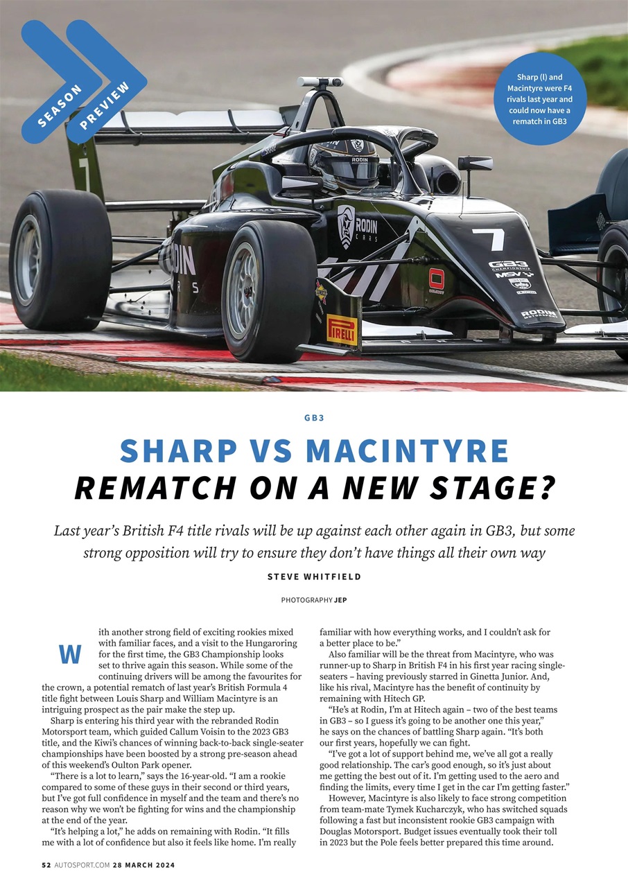 Autosport Preview Pages