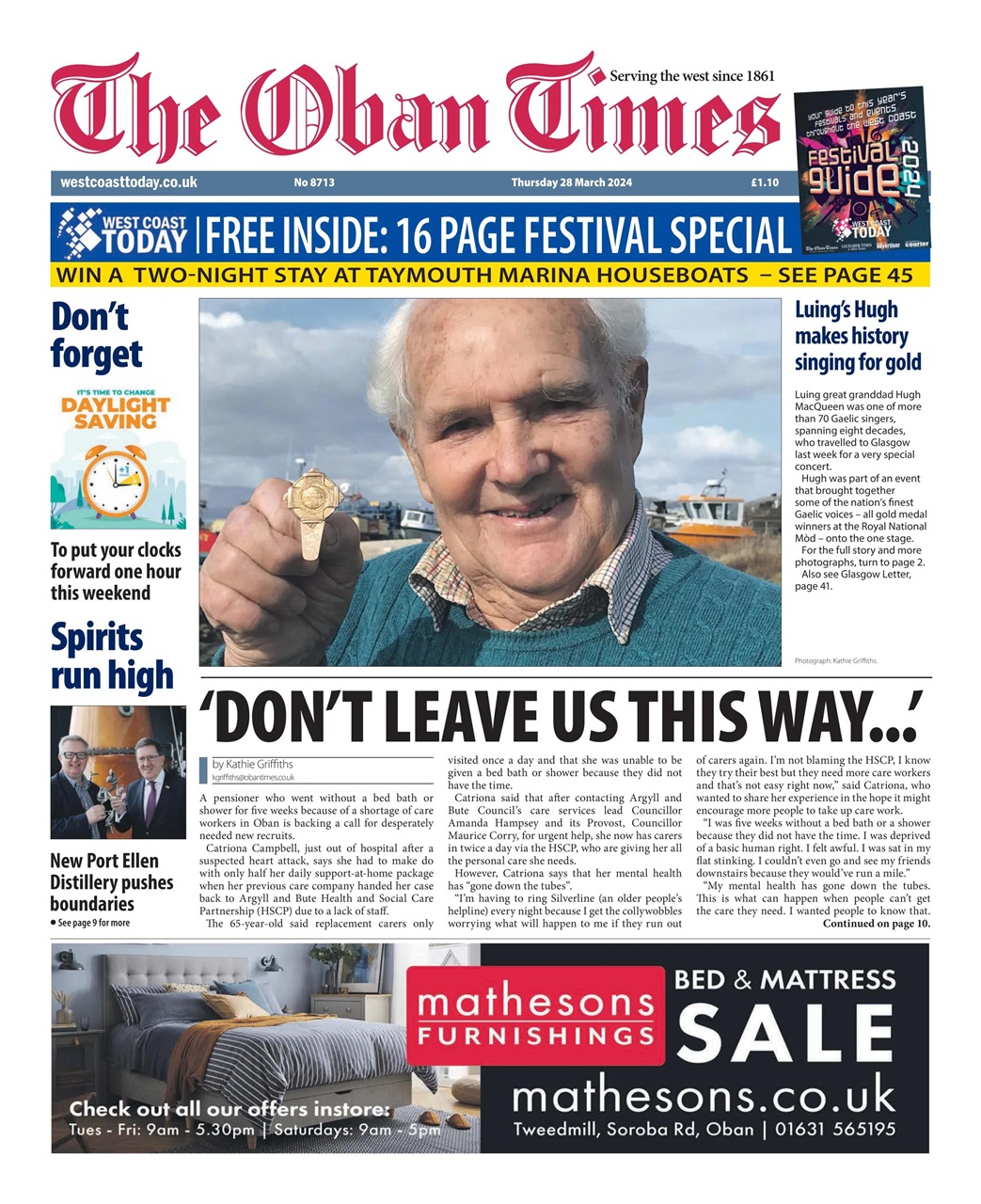 The Oban Times & Lochaber Times Preview Pages