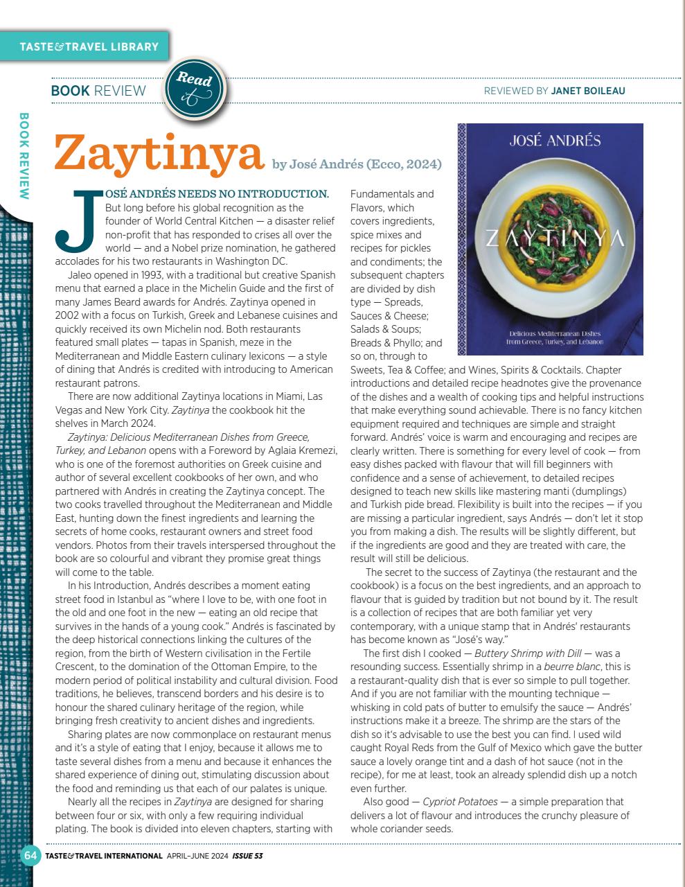 Taste & Travel International Preview Pages