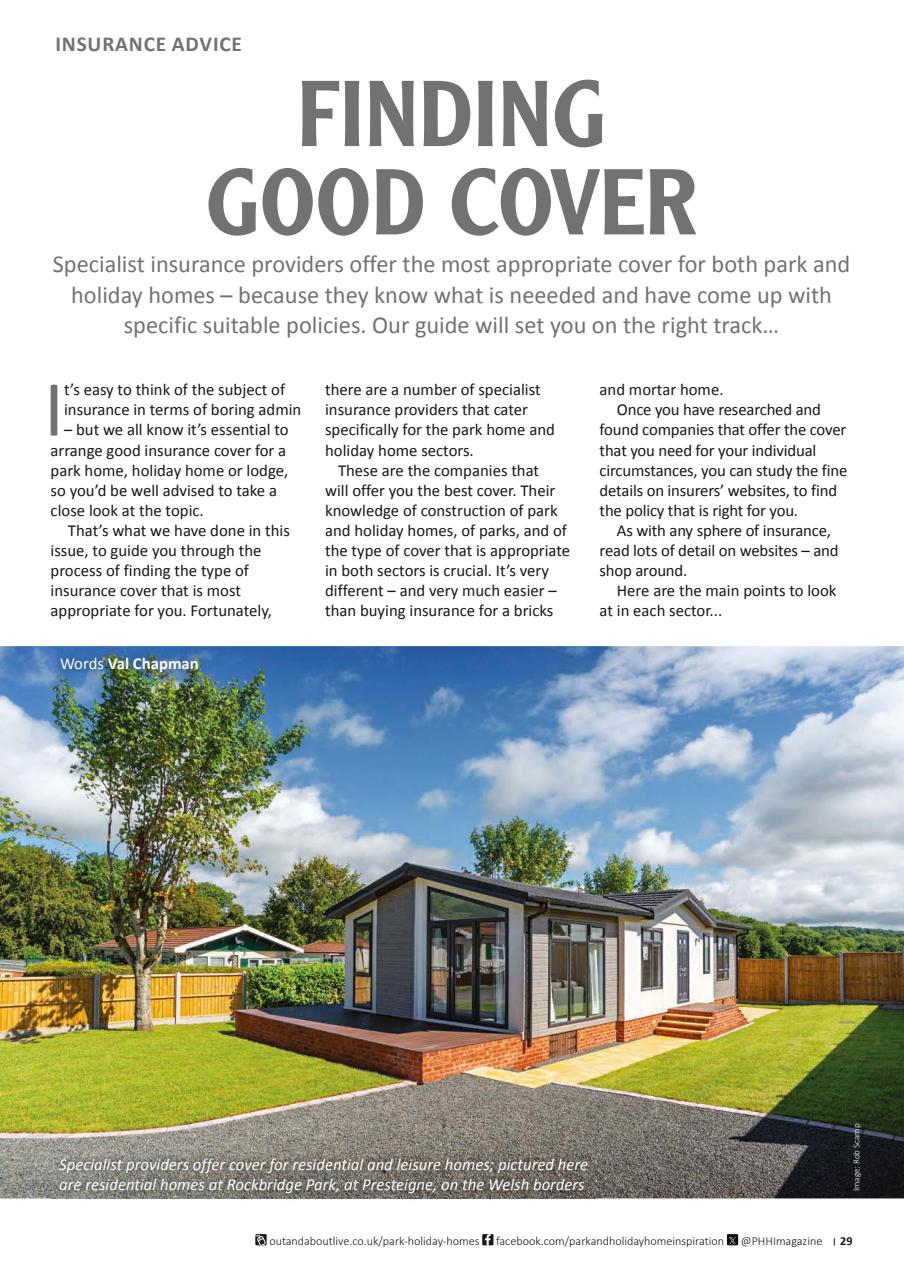 Park and Holiday Home Inspiration magazine Preview Pages