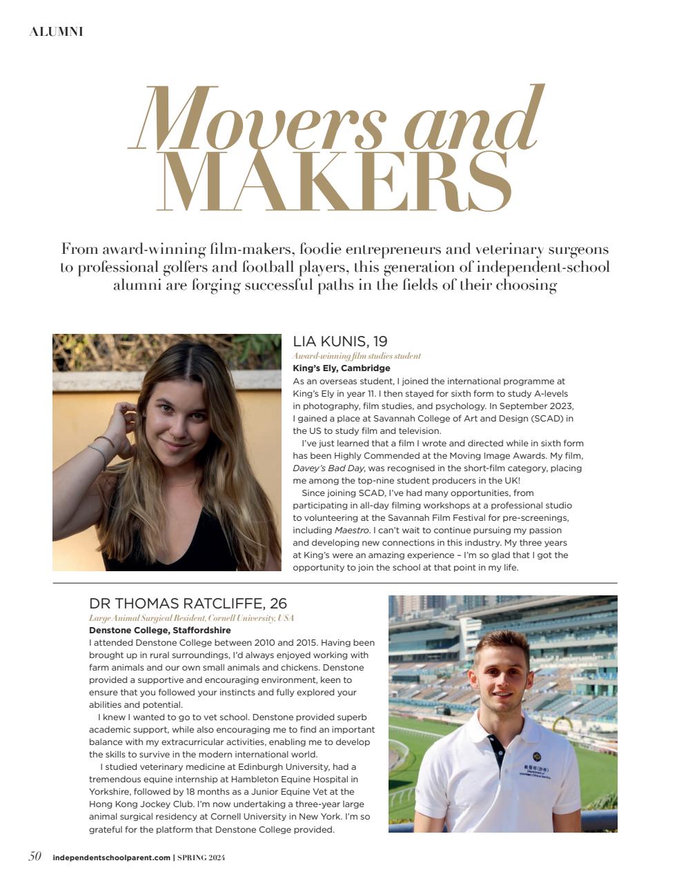 Independent School Parent Preview Pages