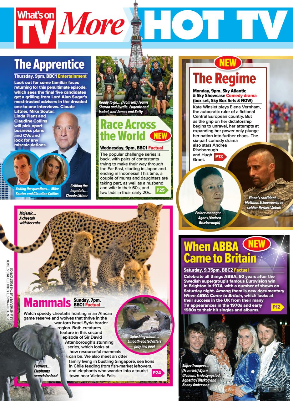 What's on TV Preview Pages