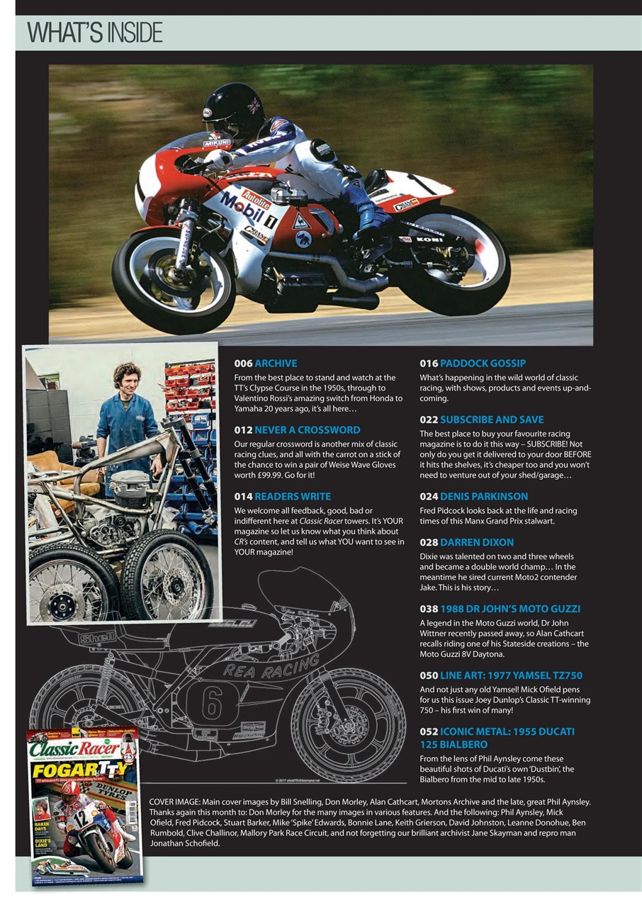 Classic Racer Preview Pages