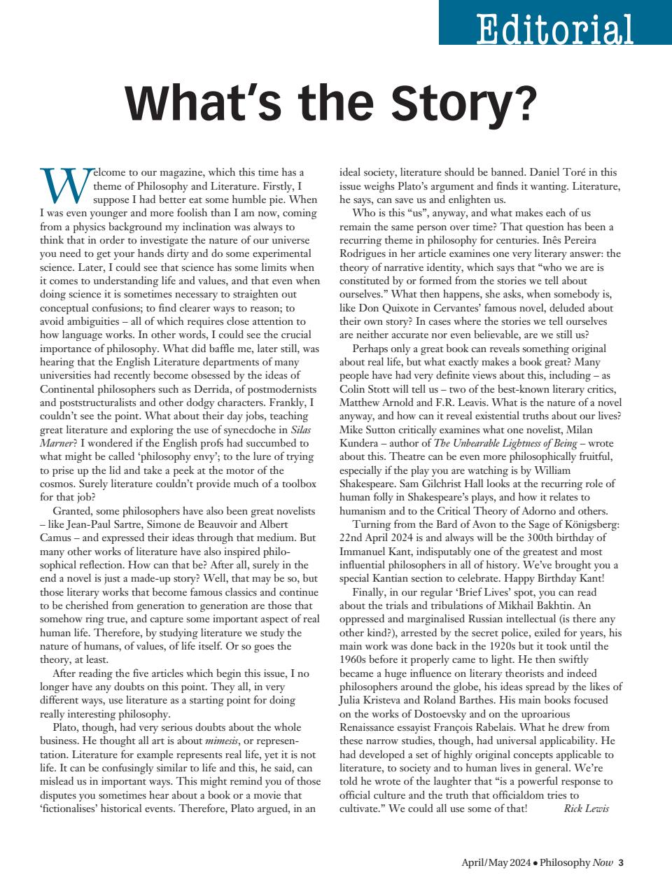 Philosophy Now Preview Pages