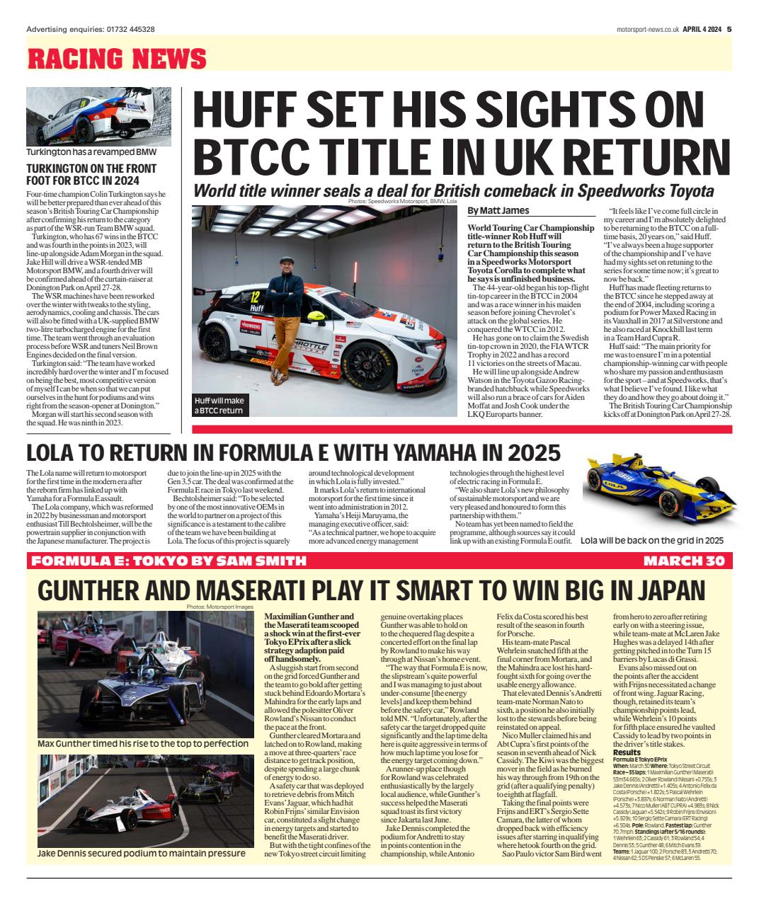 Motorsport News Preview Pages