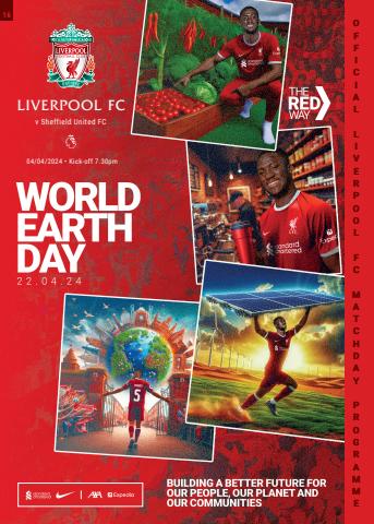 Liverpool FC Programmes issue vs Sheffield United 23/24