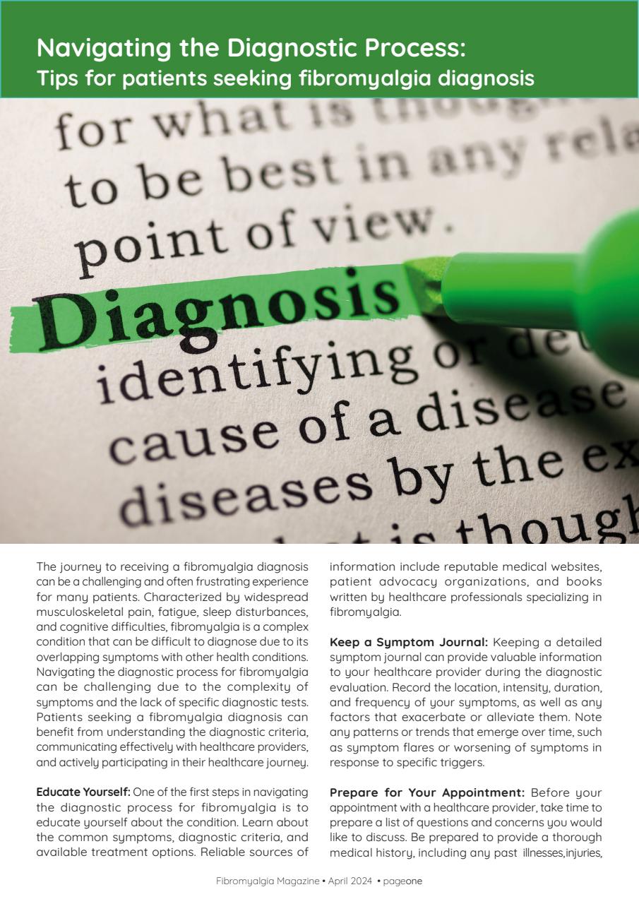 Fibromyalgia Magazine Preview Pages