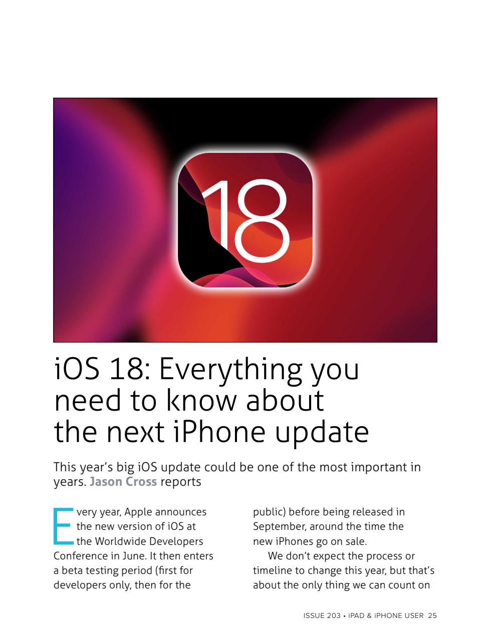 iPad and iPhone User Preview Pages