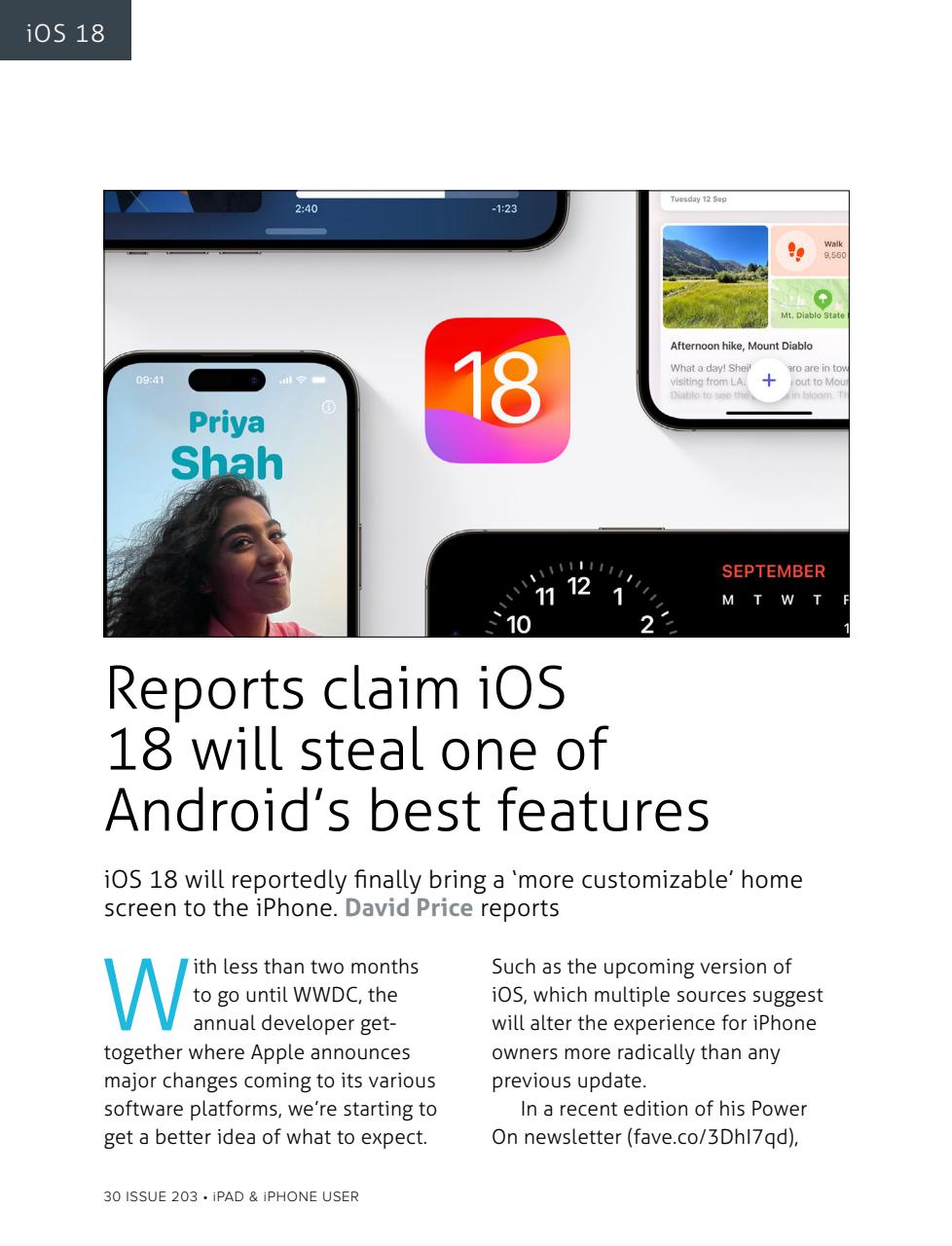 iPad and iPhone User Preview Pages