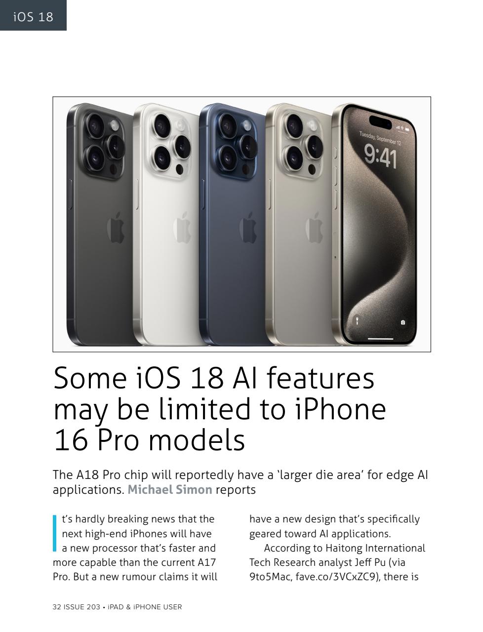 iPad and iPhone User Preview Pages