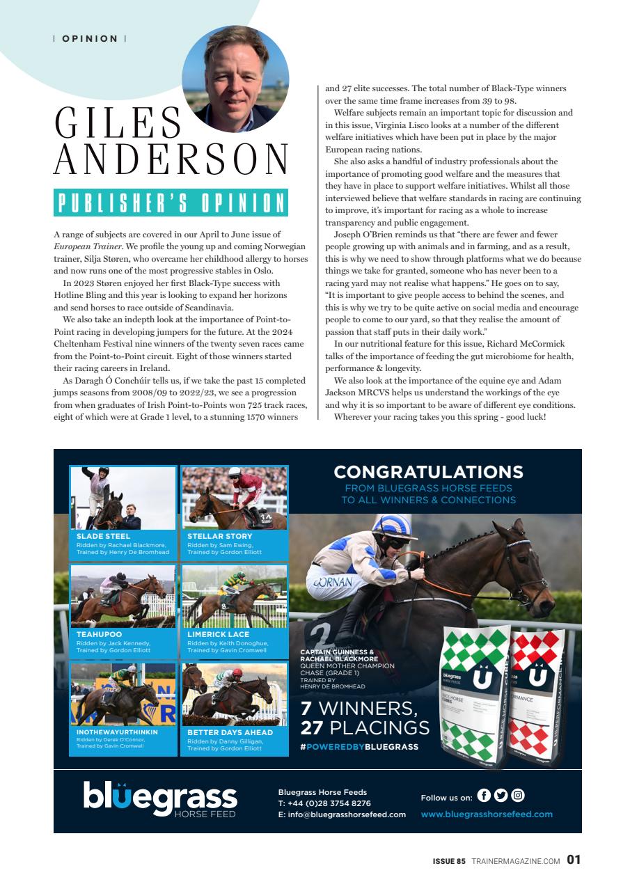 European Trainer Magazine - horse racing Preview Pages