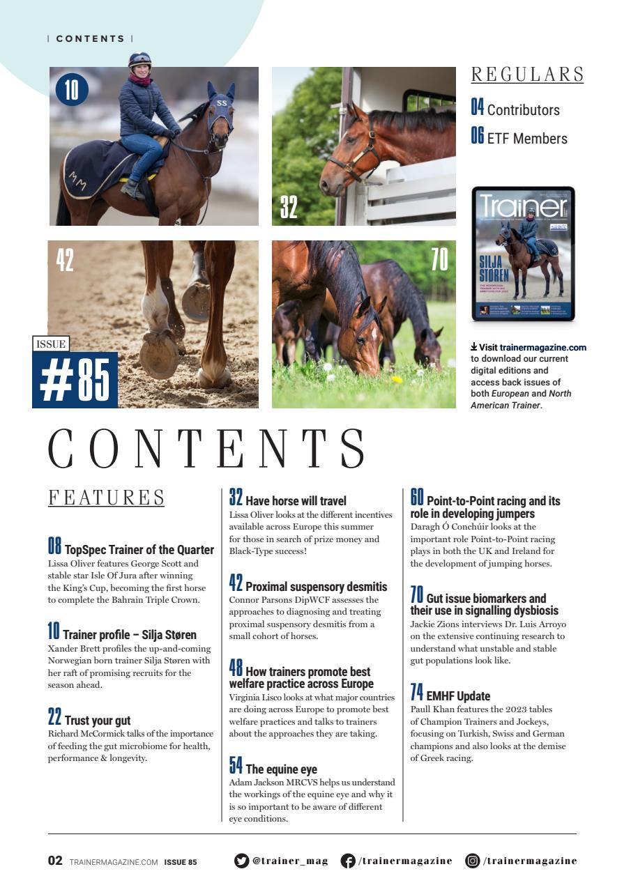 European Trainer Magazine - horse racing Preview Pages