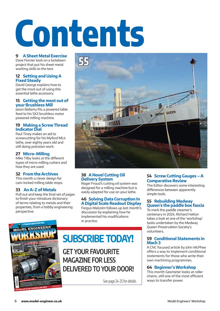 Model Engineer & Workshop Magazine Preview Pages