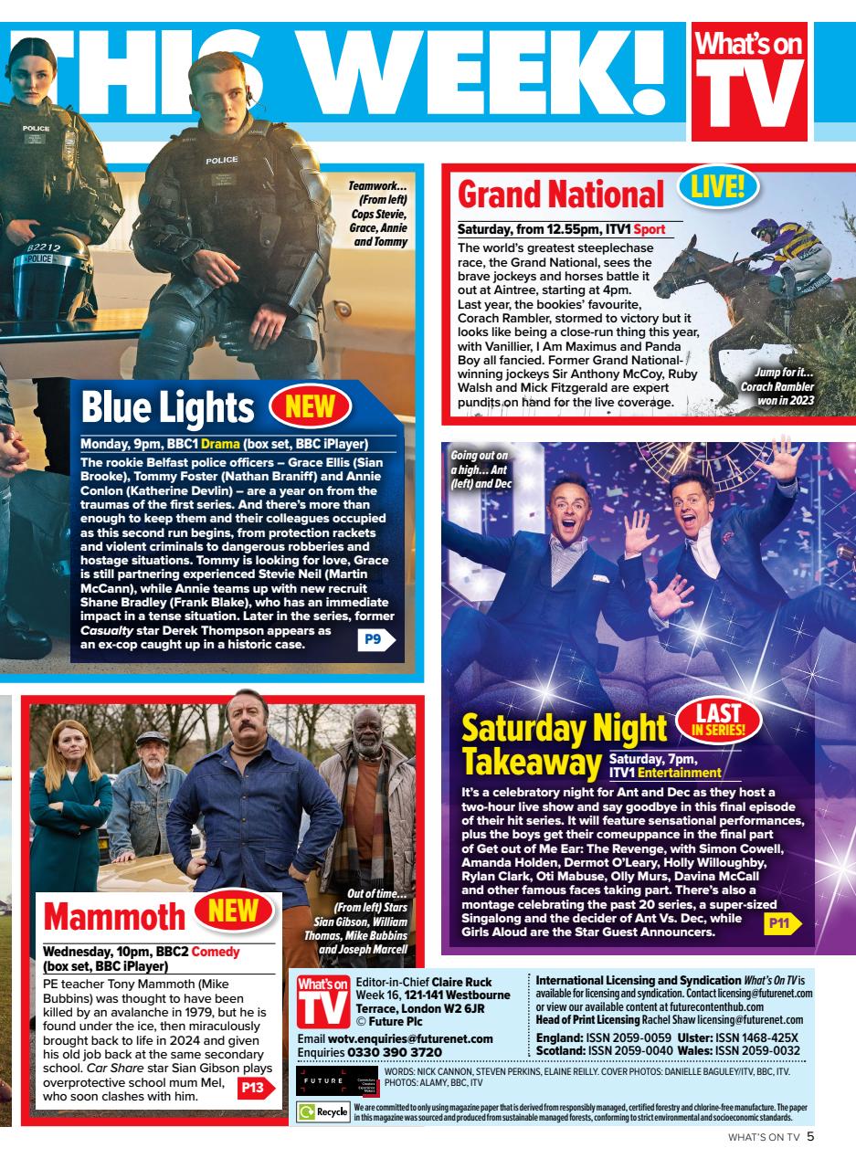 What's on TV Preview Pages
