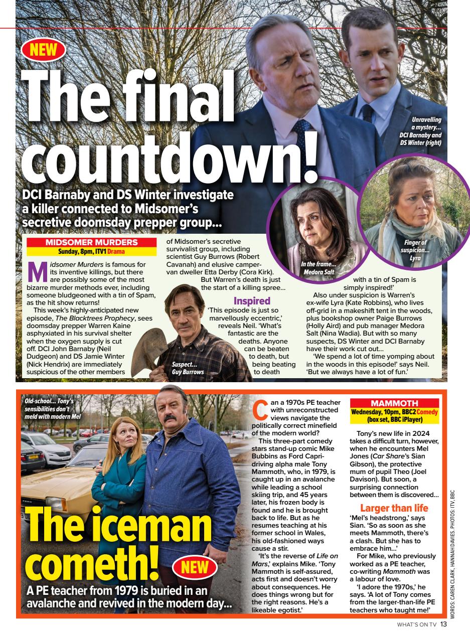 What's on TV Preview Pages