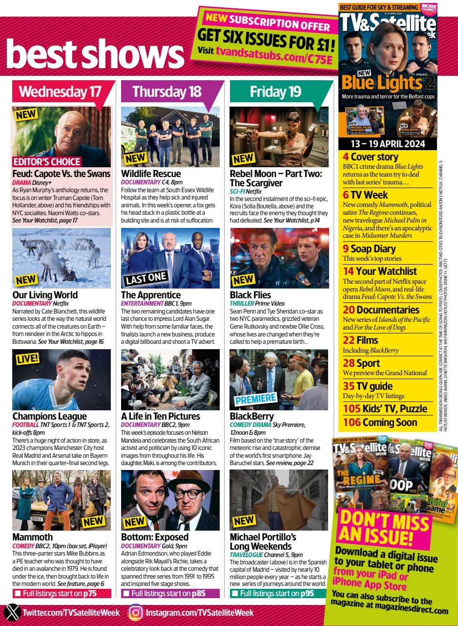 TV & Satellite Week Preview Pages