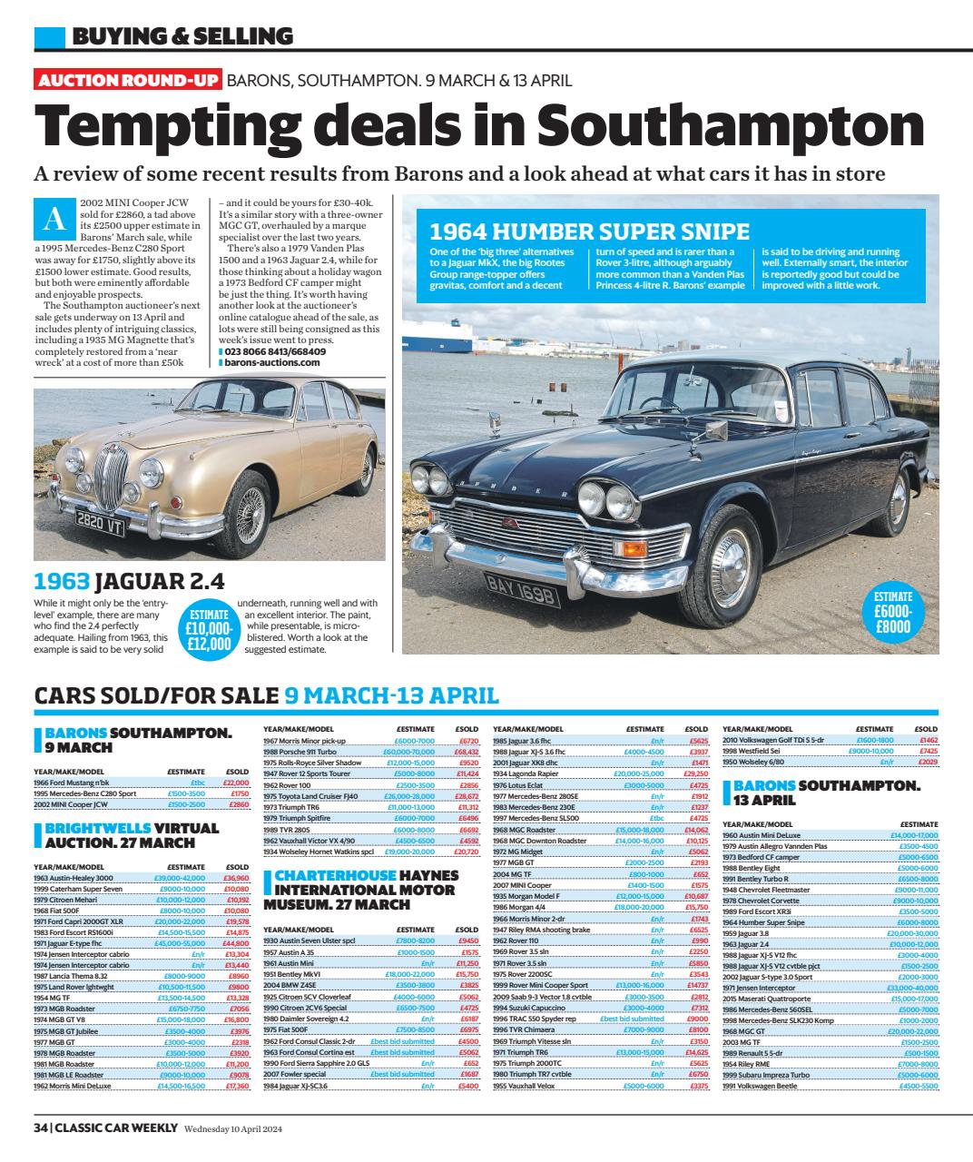 Classic Car Weekly Preview Pages