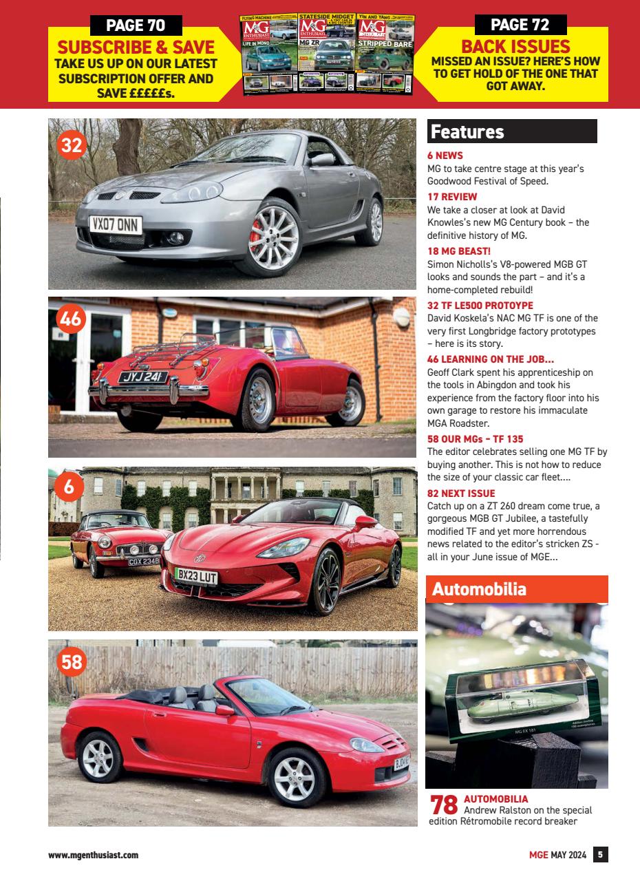 MG Enthusiast Preview Pages