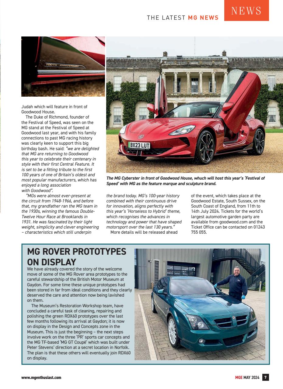 MG Enthusiast Preview Pages