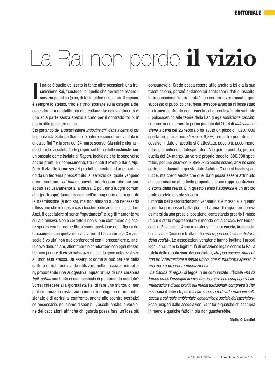 Caccia Magazine Preview Pages