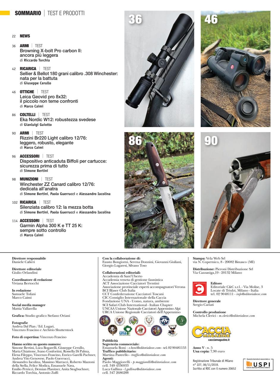 Caccia Magazine Preview Pages