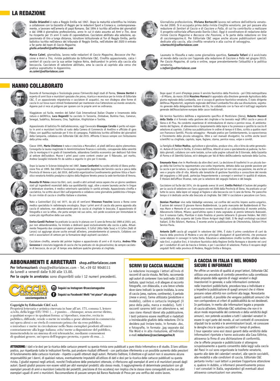 Caccia Magazine Preview Pages