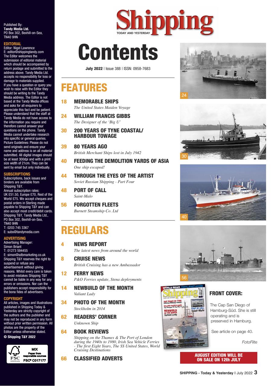 Shipping Today & Yesterday Preview Pages