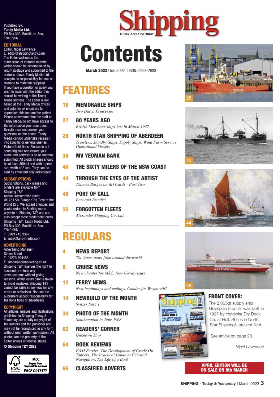 Shipping Today & Yesterday Preview Pages