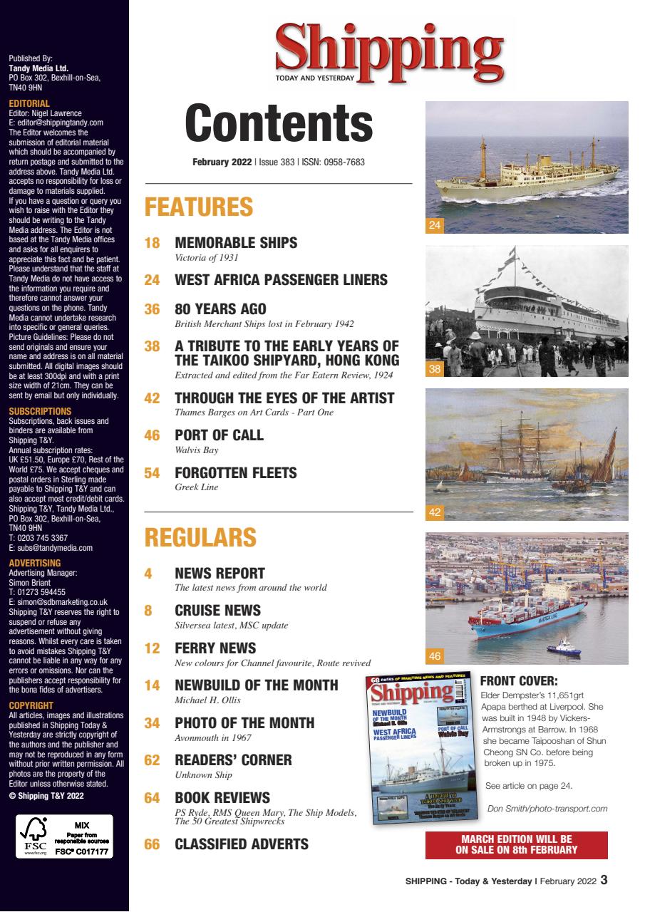 Shipping Today & Yesterday Preview Pages